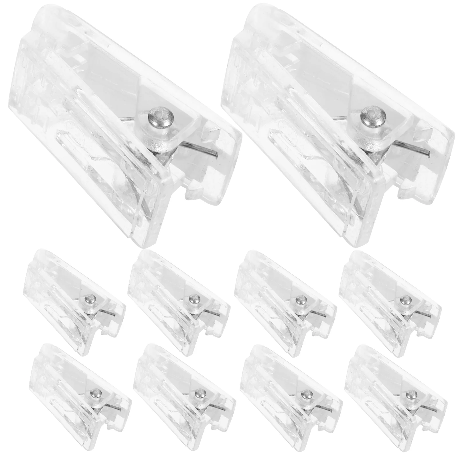 

10 Pcs Badge Holder Reel Extra Large Binder Clips for Single Sided Adhesive Work