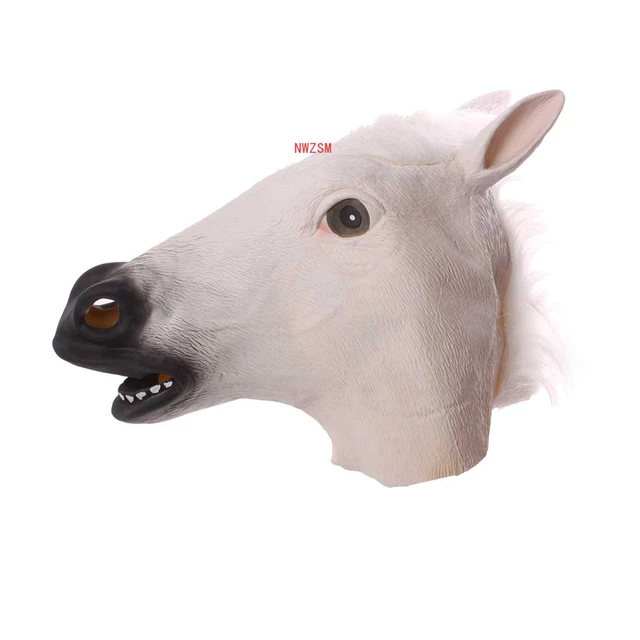 Halloween Mask Ball Cosplay Latex Horse Head Mask Animal Head Set Horse Mask Dog Horse Jun Horse Mask