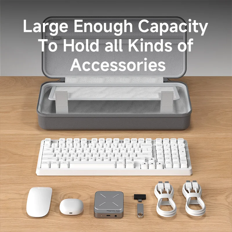 Hagibis Keyboard Portable Carrying Case 68/87 Keys EVA Travel Pouch Electronic Organizer Travel Case Bag Hardshell Shockproof