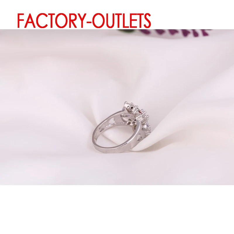 Fashion Rings 925 Sterling Silver Ring Colourful Cubic Zirconia Flower Design Cute Style Women Girls Party Engagement