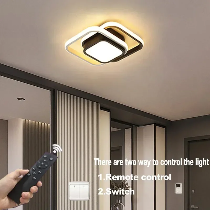 LED Ceiling Light Small Modern 2 Rings Creative Design Indoor Lighting Fixtures Hallway Balcony Aisle Office Lustre