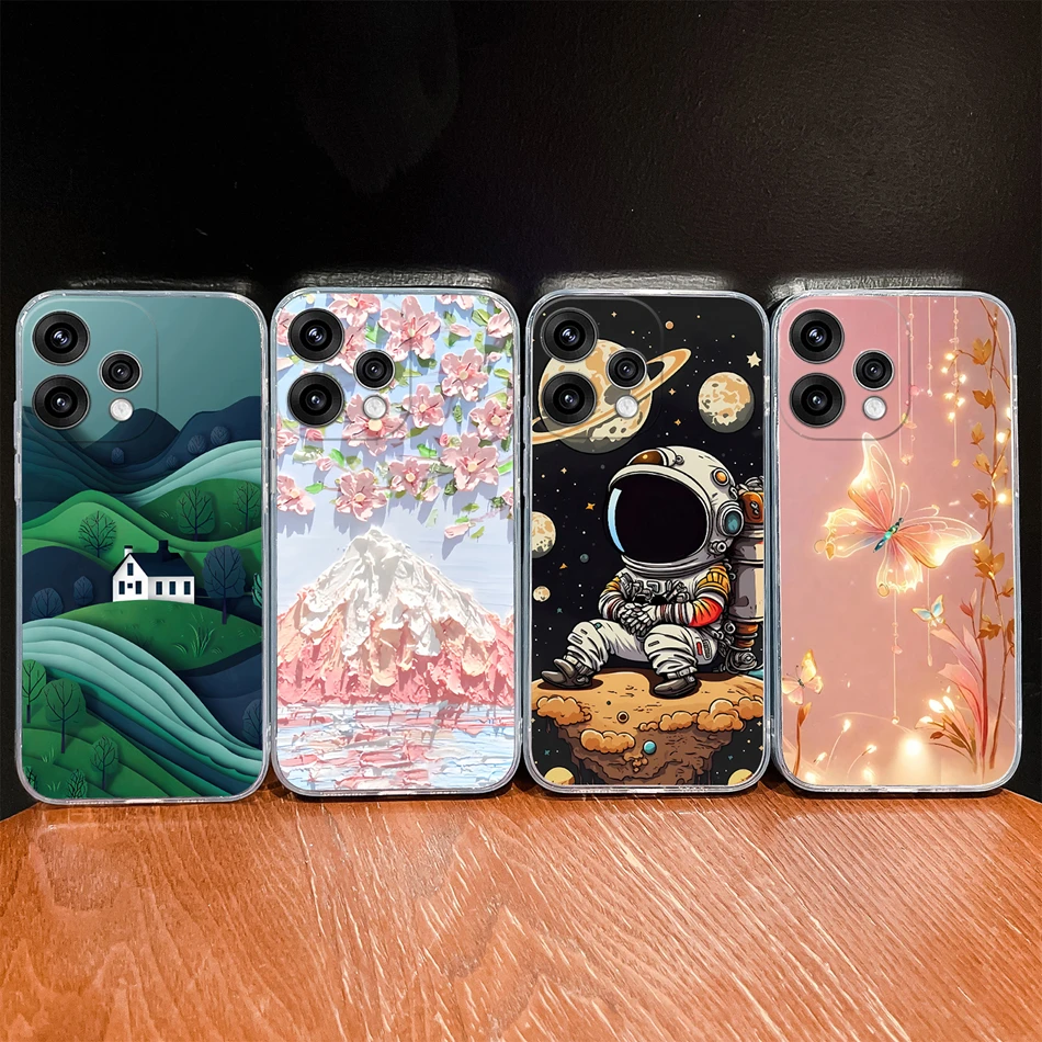 Butterfly Pattern Soft Slim TPU Transparent Silicone Phone Case