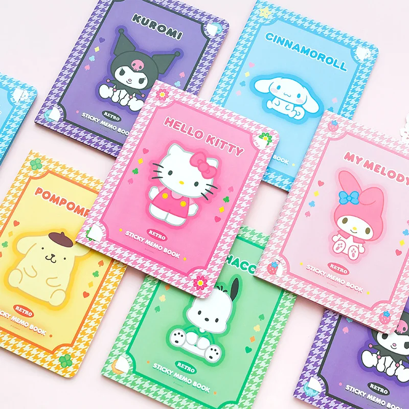 4 Book Sanrio Notepad Hello Kitty Kuromi Not Stickable Memo Pad Note Paper  Stationery Sticky Notepad Bookmark Office Supplies - AliExpress
