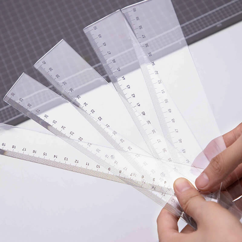 High Precision Transparent Measuring Ruler - Office & Educational Stationery Supplies