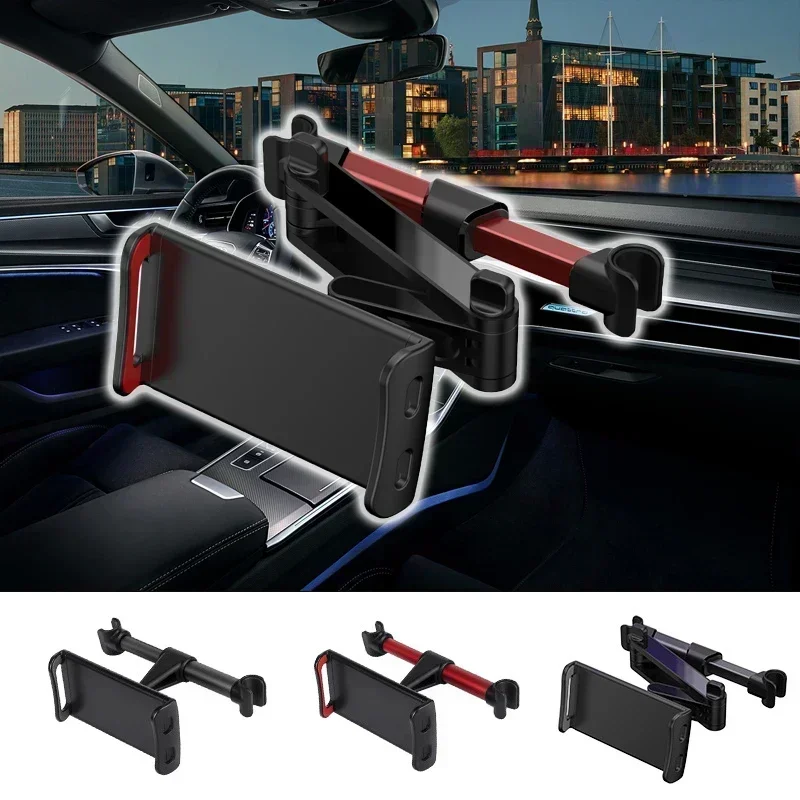 Telescopic Car Rear Pillow Phone Holder Tablet Rotating Car Seat Rear Stand Headrest Bracket for Phone Tablet 5 13 Inch