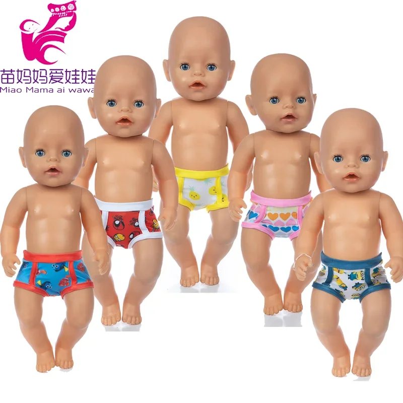 

17 Inch 43cm Baby Doll Boy Swimming Pants 18 Inch American Og Girl Doll Bikini Doll Clothes
