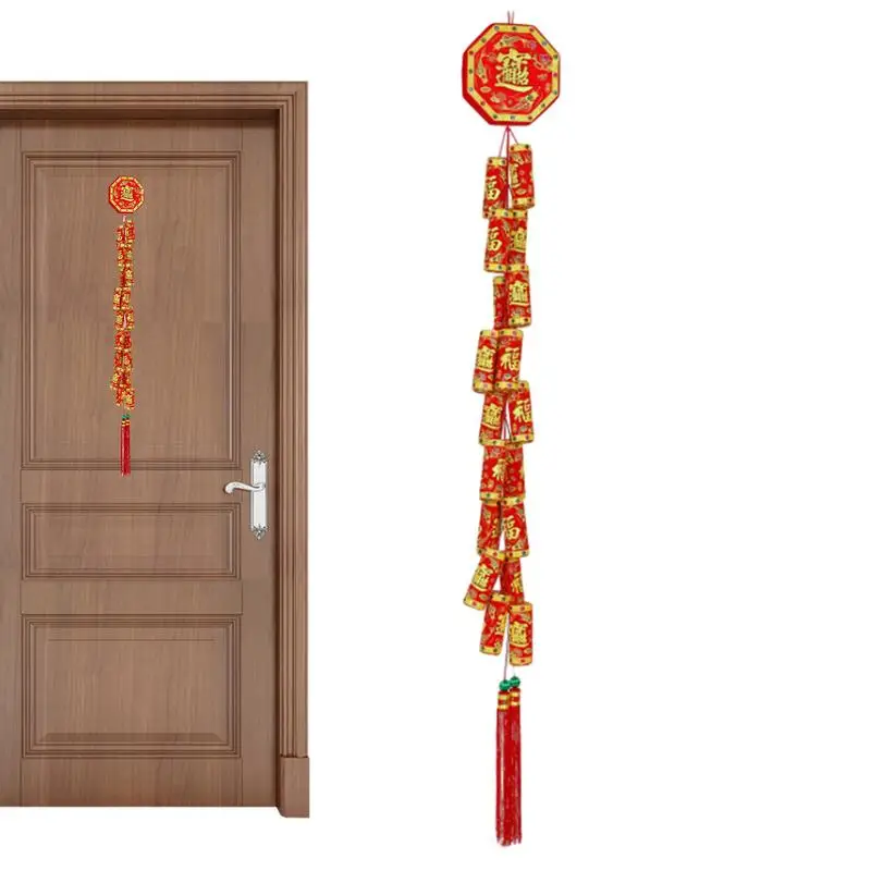 

Chinese Firecracker Decorations Spring Festival Firecracker Hanging String Chinese Lucky Oriental Ornaments Festive Decorations