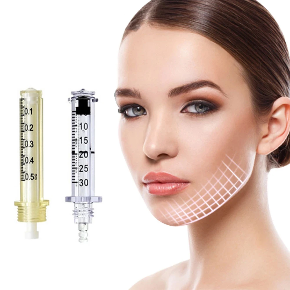 1pcs Syringe and Medicine Needle Ampoule Head for Hyaluron Gun Hyaluron Pen High Pressure Wrinkle Removal Water Syringe