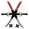 56cm Halloween Samurai Ninja Plastic Retro Long Knife Daggers 7 Pieces in A Set Deadpool Cos Double Sword Costume Props Toys 1