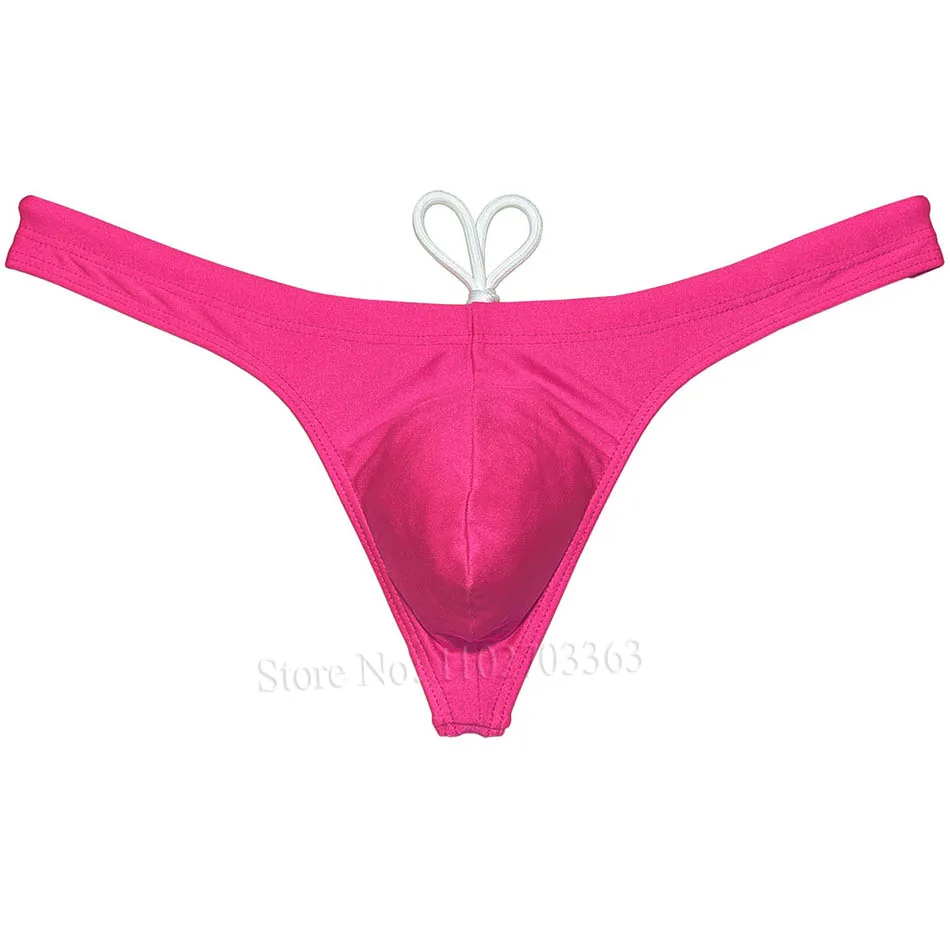 Men's Fashion Shiny Tangas Sexy Beachwear Wet Look Surfing Swimwear Swim Thong Bikini Surfwear Solid Bikini Swimsuit