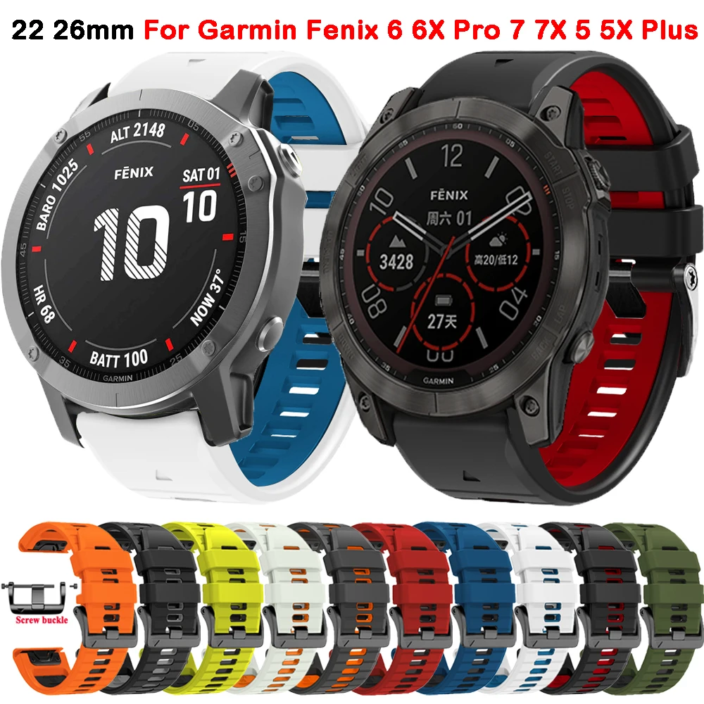 Cinturino per Garmin Fenix 7 7X pro Instinct 2X Solar 6X GPS