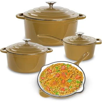 7-Piece Enameled Cast Iron Cookware Set 1