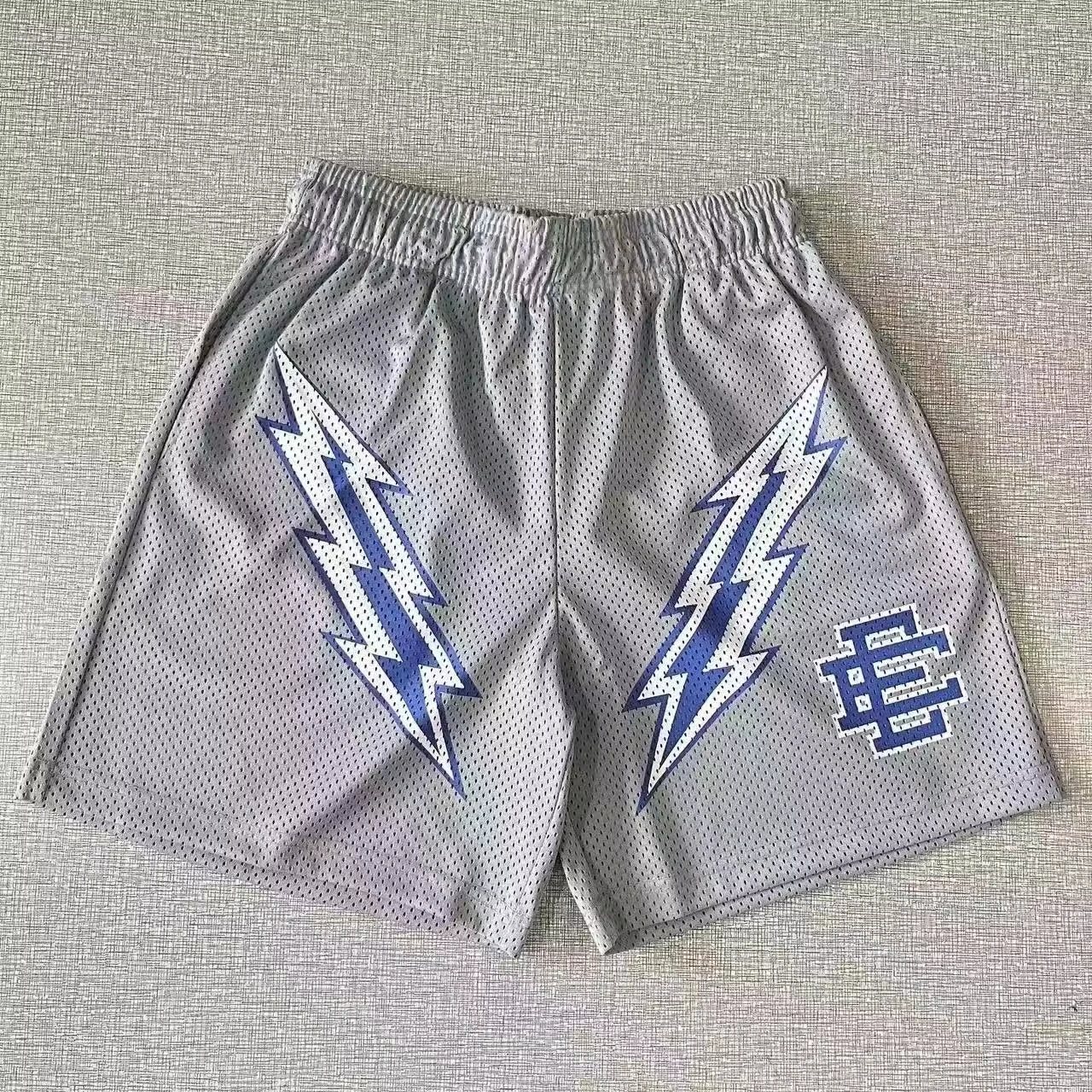 New Men's and Women's Quick-drying Basketball Shorts American Lightning Printing Fashion Trend Luxury Shorts Street Y2K