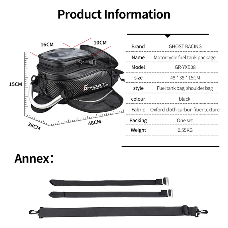 Motorcycle Fuel Tank Bag Touchable Navigation Magnet bag Motorbike Dust Bag  Motorcycle Rider Satchel Fanny Pack Equipment
