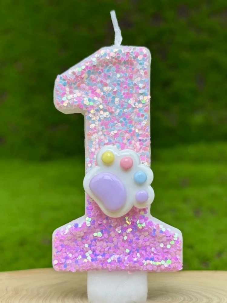 1 Stück Kinder-Geburtstagskerzen 0-9 Zahlen Rosa Kuchenkerzen-Dekoration DIY für Hochzeits- und Partybedarf – Detail 7