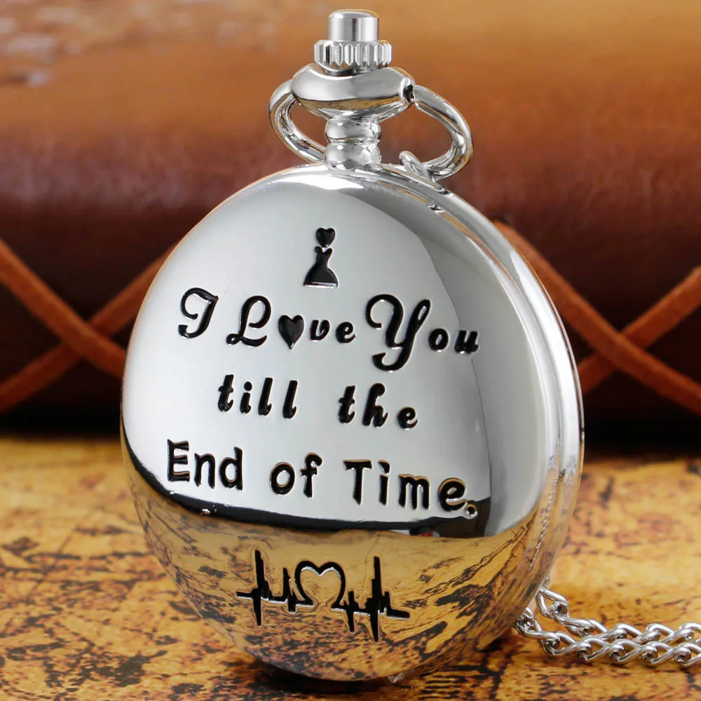 

Fashion Silver/Gold/Black Couple Quartz Watches Personality Creative Vintage Pockets Watch Best Gifts For Men Women