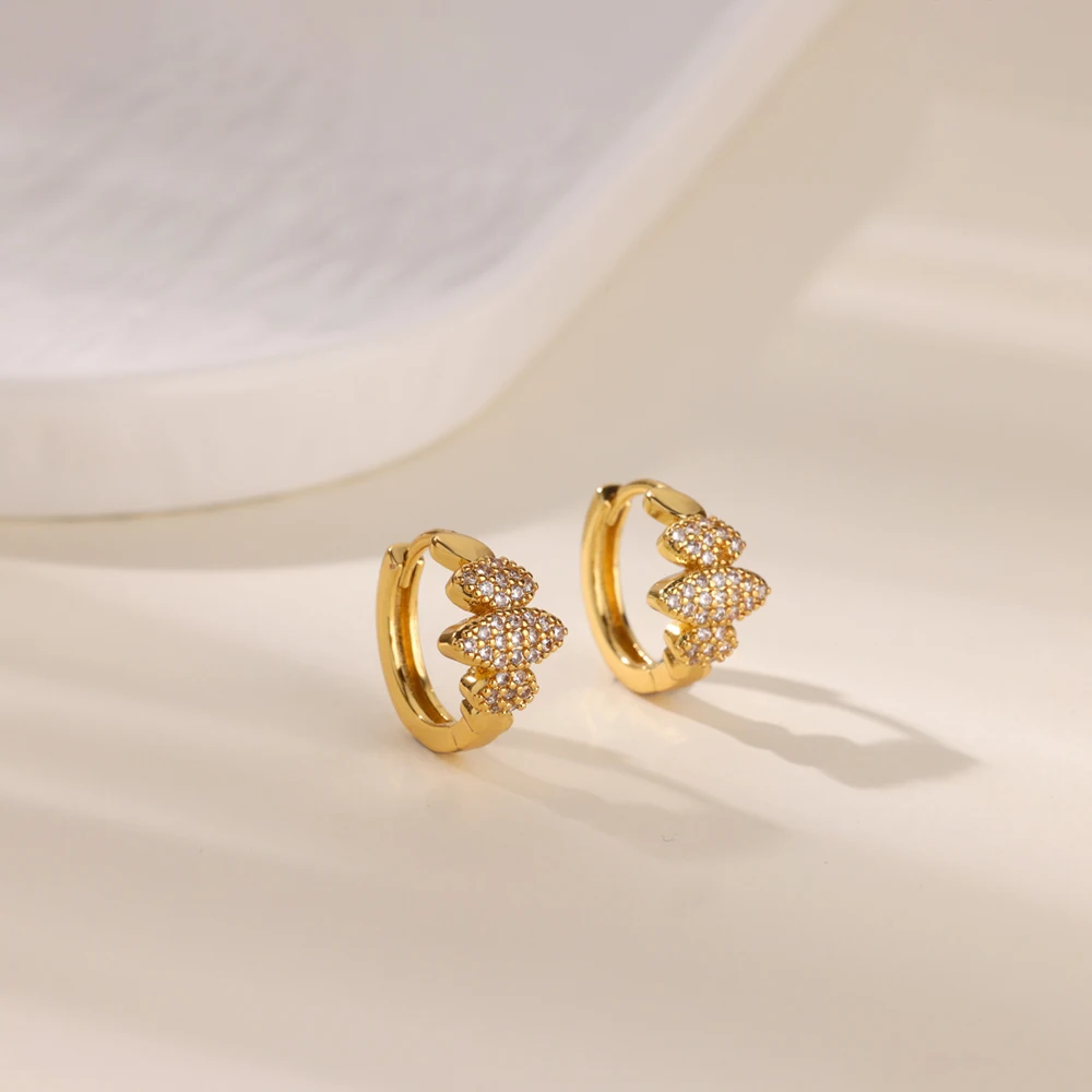 Luxury Zircon Hoop Earrings for Women