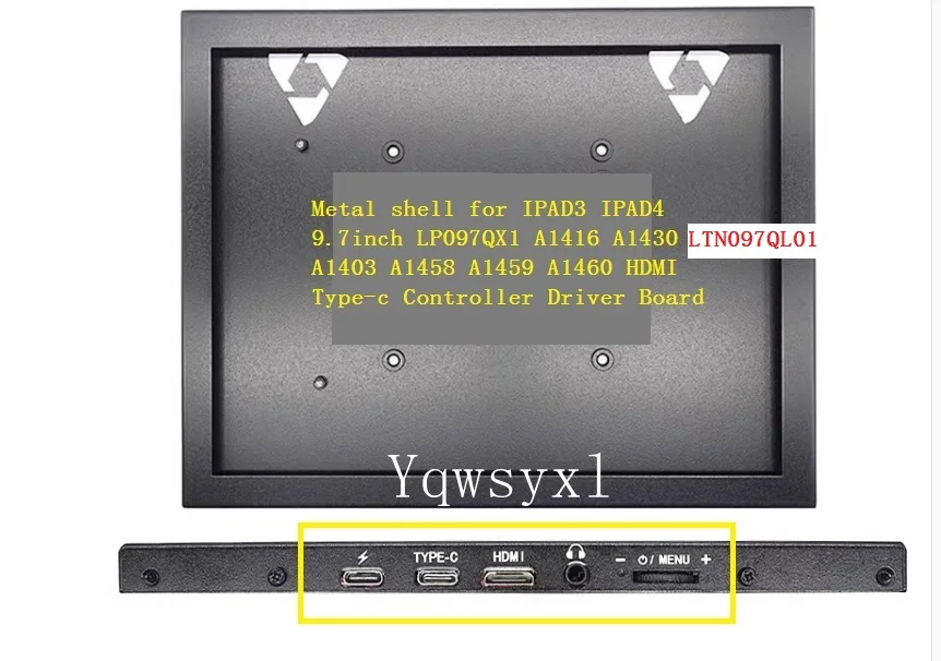 Hdmi Driver Board para Ipad Shell de Metal Lcd Tipo-c Driver Board Não Incluído Ipad Ipad 9.7 Lp097qx1-spa1 Ltl097ql01 2048×1536