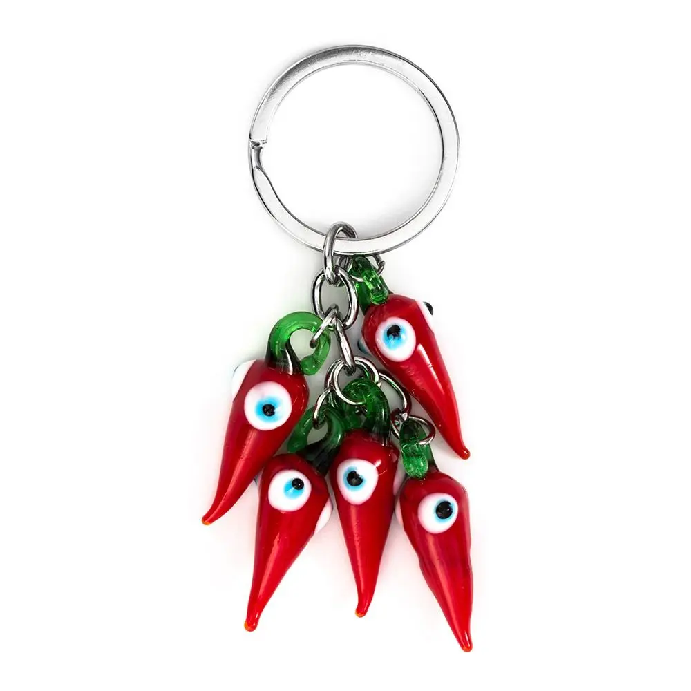 

Брелок для ключей Lucky Eye Red Chilli, бисер, кисточка, зло, женское, мужское ювелирное изделие, брелок для автомобиля EY5267