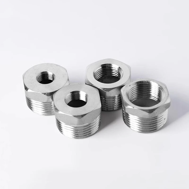 304 316 Stainless Steel BSP NPT Male Female Thread Reducer Bushing Pipe Fitting Connector Joint