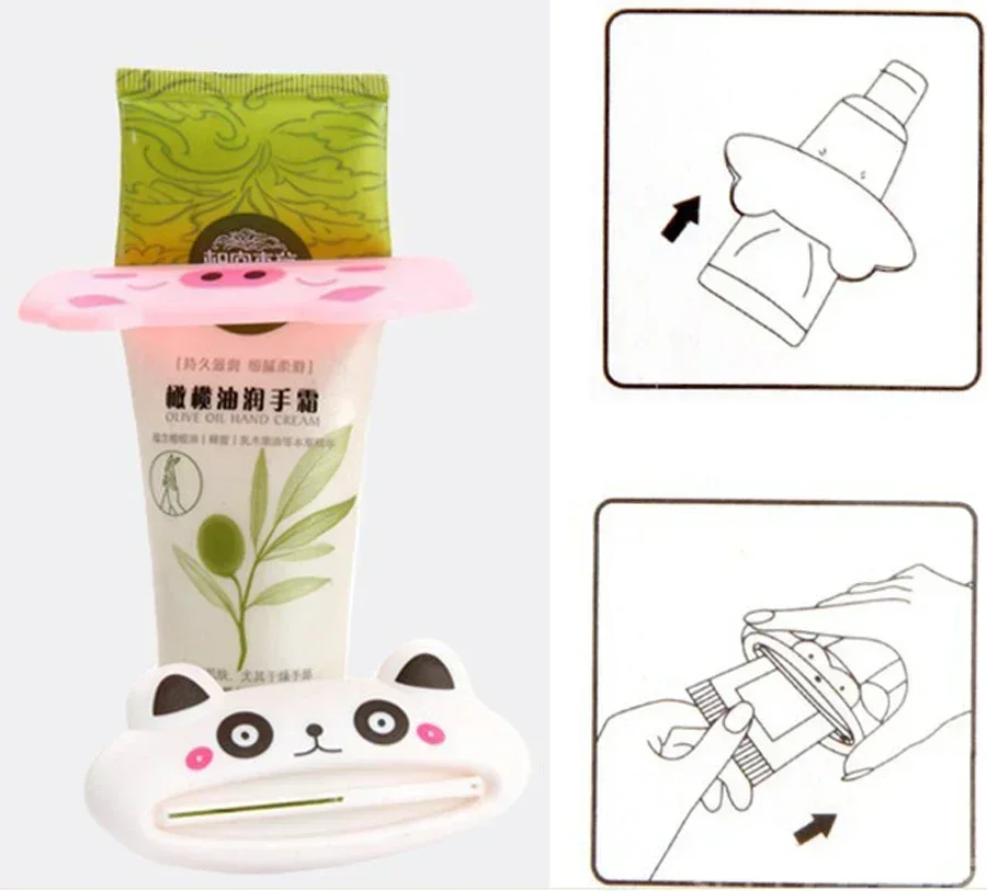 Toothpaste Squeezer Cartoon Animal Toothbrush Squeezer Kids Creative Multifunction Toothpaste Clip Lazy Facial Cleanser Smear Mask Squeezer
