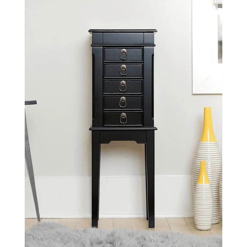 Hives and Honey Margot Freestanding Jewelry Armoire - Black