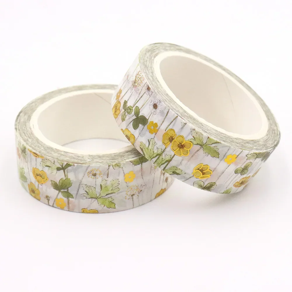 

NEW 1PC 15mm x 10m Gold Foil Butterfly Colourful tape Masking Adhesive Washi Tapes office supplies stationary tape stickers