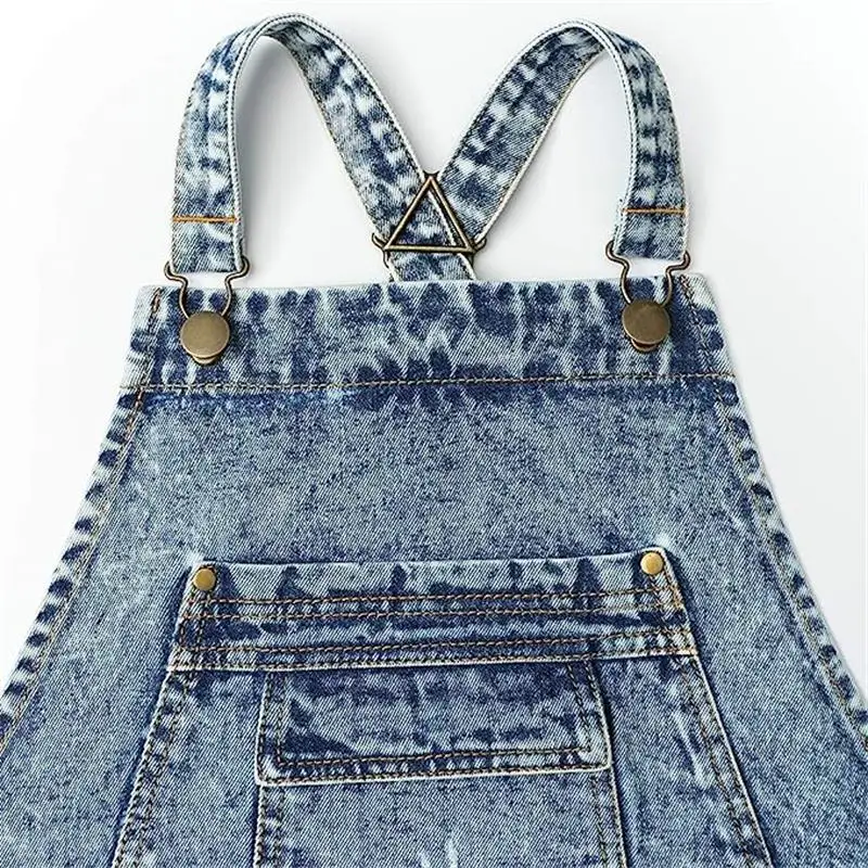 Custom logo Cotton Denim Artist Work Apron with Pockets Straps and Adjustable 2