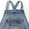Custom logo Cotton Denim Artist Work Apron with Pockets Straps and Adjustable 2