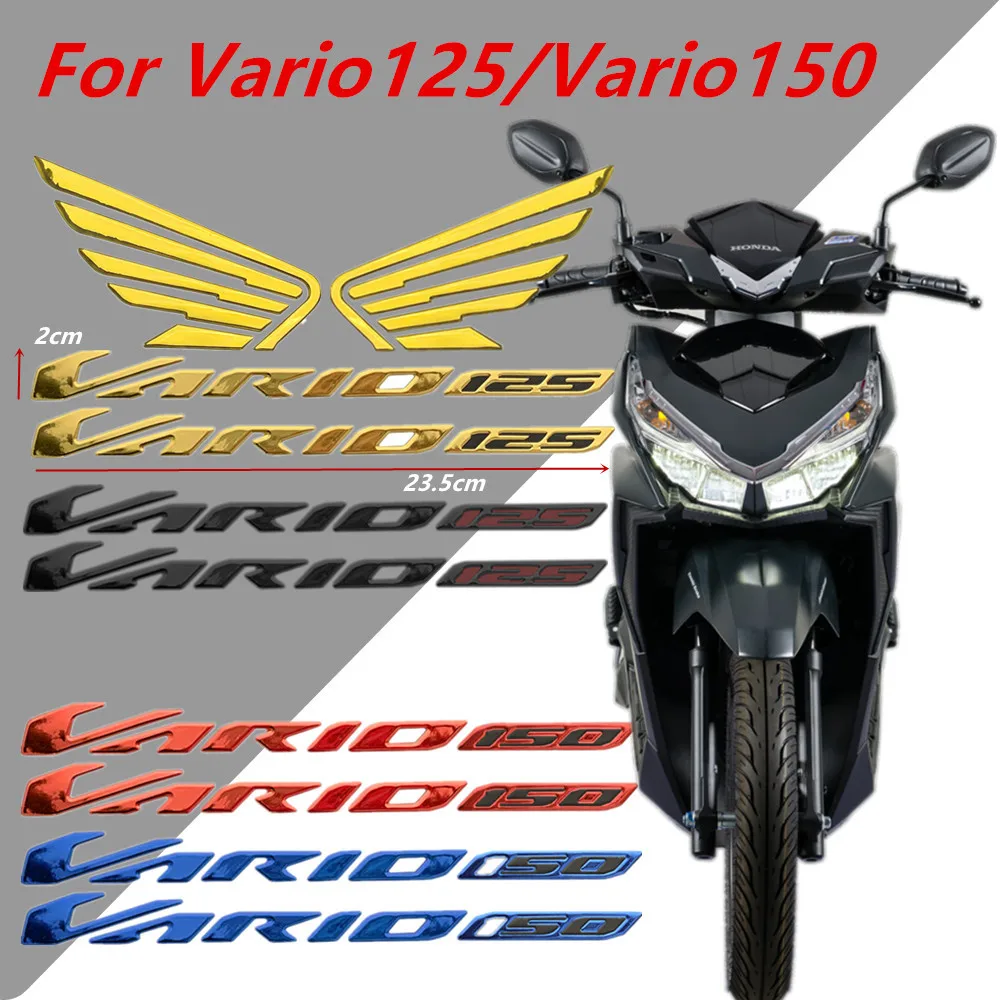 Motorcycle Vario Sticker Scooter Fuel Tank Pad Emblem Soft Glue Decal for Honda Vario 150 Vario150 Vario 125 Vario125 Decoration for bmw s1000rr fuel tank protrection stickers kits of motorcycle accessories decoration 3m back glue decals bike refit