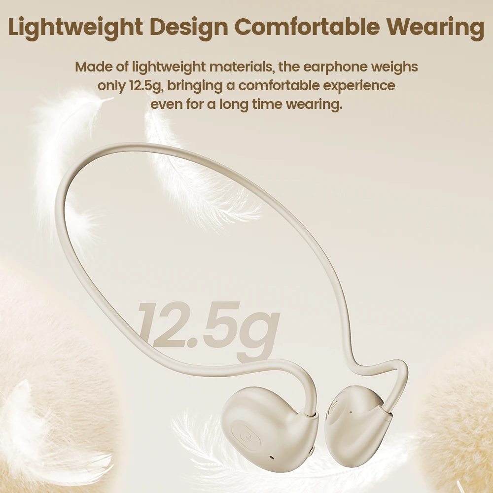 Toocki Air Conduction Headphones Bluetooth 5.3 Ear Hook Sport Earphones Touch Control With Microphone Playback modulation 6