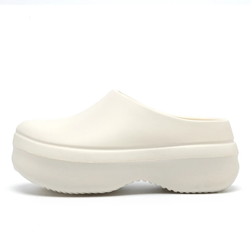 Women's Slippers Minimalist Fashion Air Cushion Soft Platform Non Slip Sandals Breathable Couple Style Heightened Chef Shoes 4