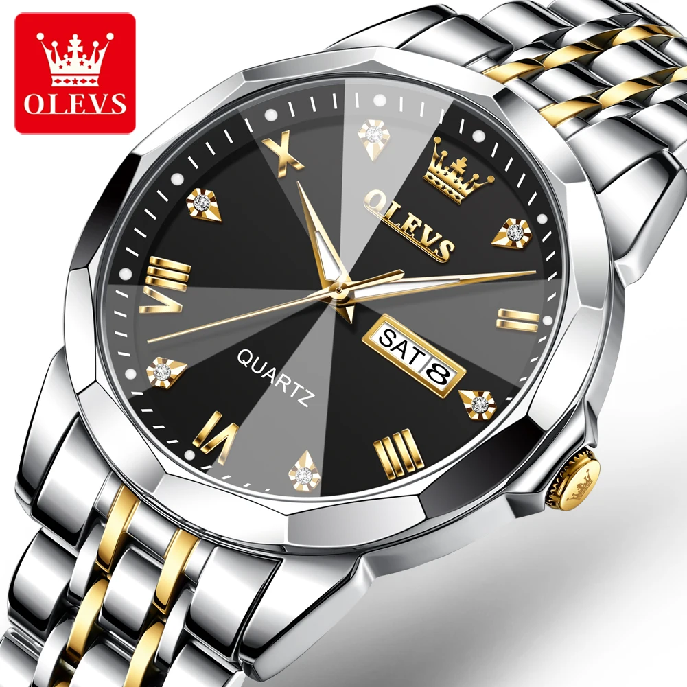 OLEVS-Men-s-Watch-Quartz-Classic-Stainless-Steel-Diamond-Luxur-Wrist ...