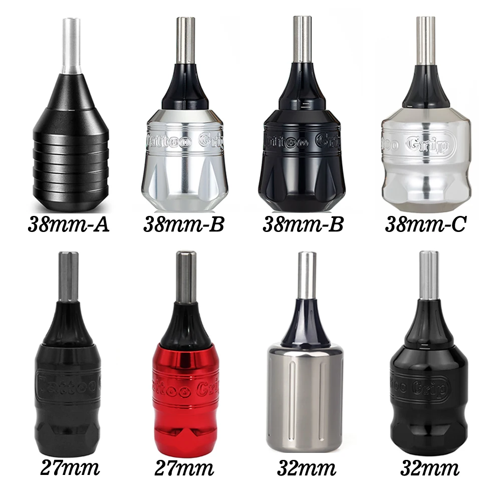 Cartridge Grips Kiss Of Dragon Cartridge Tattoo Grips 32mm 38mm 27mm Adjustable Twist Handle Tubes CNC Carving Aircraft Aluminum with Drive Bars