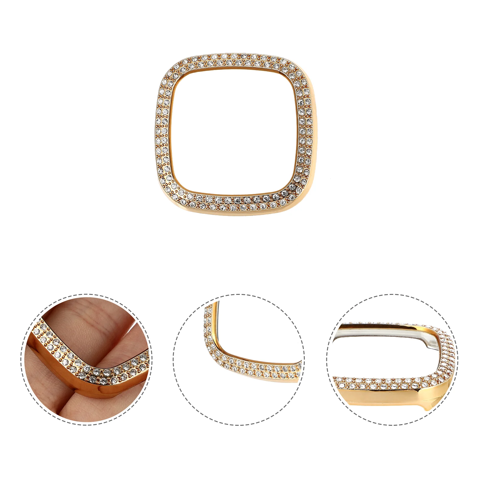 Case 3 Supply Dimond Watch Rhinestone Smartwatch Tool Replacement Cover Hollow Out