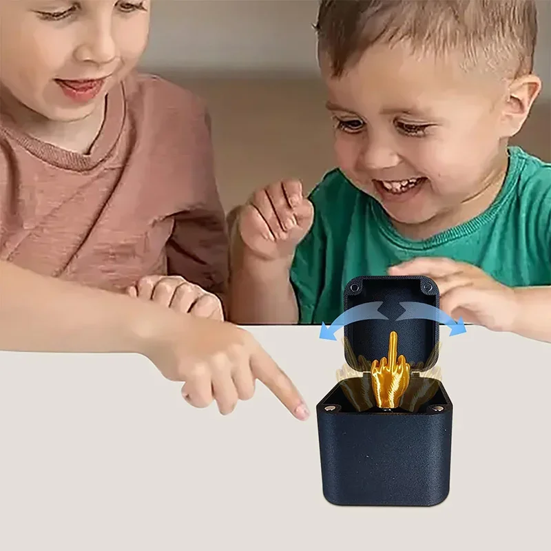 Caja De Regalo Sorpresa Para El Dedo Medio, Dedo Medio En Una
