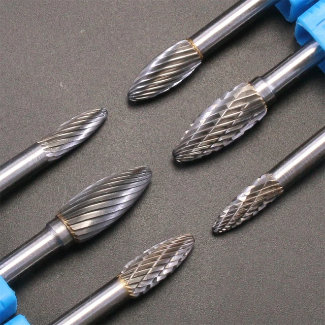 Carbide Grinder Bits 3Mm Shank Double Cut For Dremel Wood Carving Bits  Cutting Burrs Metal Grinding Bits - AliExpress