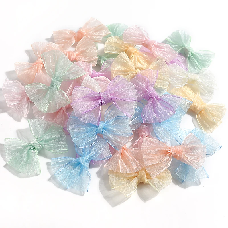 10 Stück Band Bogen knoten Band Fliege DIY Braut Haar Kleidung Dekor Party liefert nach Hause Hochzeits dekoration Handwerk Geschenk zubehör – Detail 2