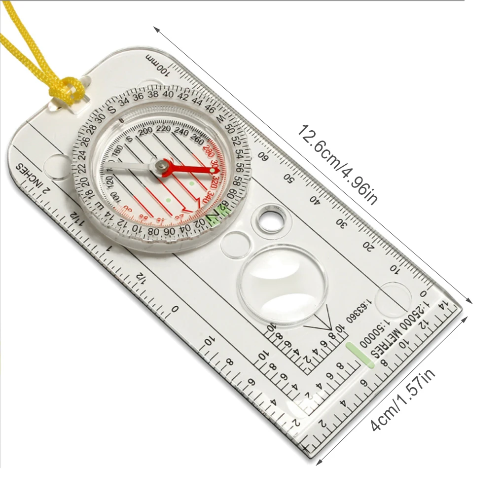 Compass Navigation Map Ruler Reading Scouting Scale Outdoor Orienteering Gear for Hunting Survival Travel Backpacking navigation compass