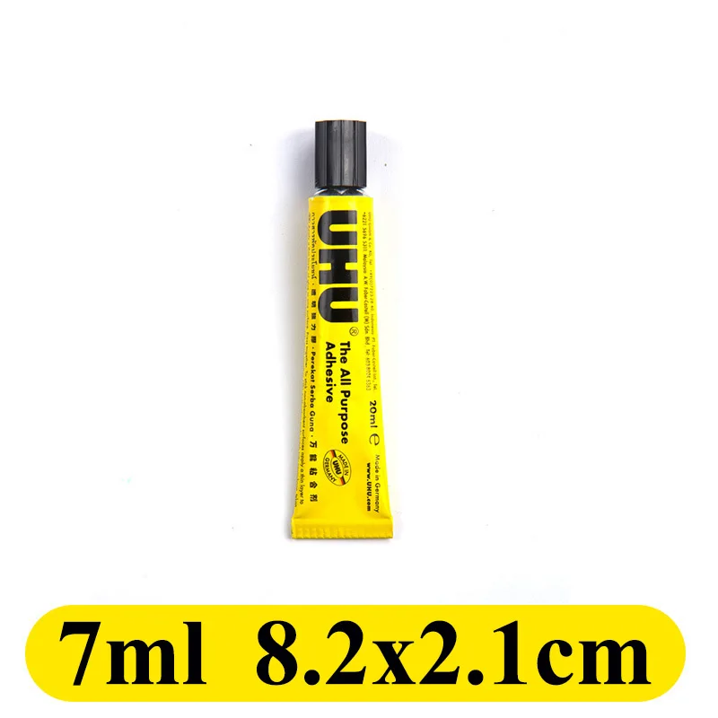 דבק UHU חזק ושקוף דבק מרובה תכליתי זכוכית מתכת עור נייר פלסטיק דבק קרמיקה דגם DIY דבק נעליים ידני uhu