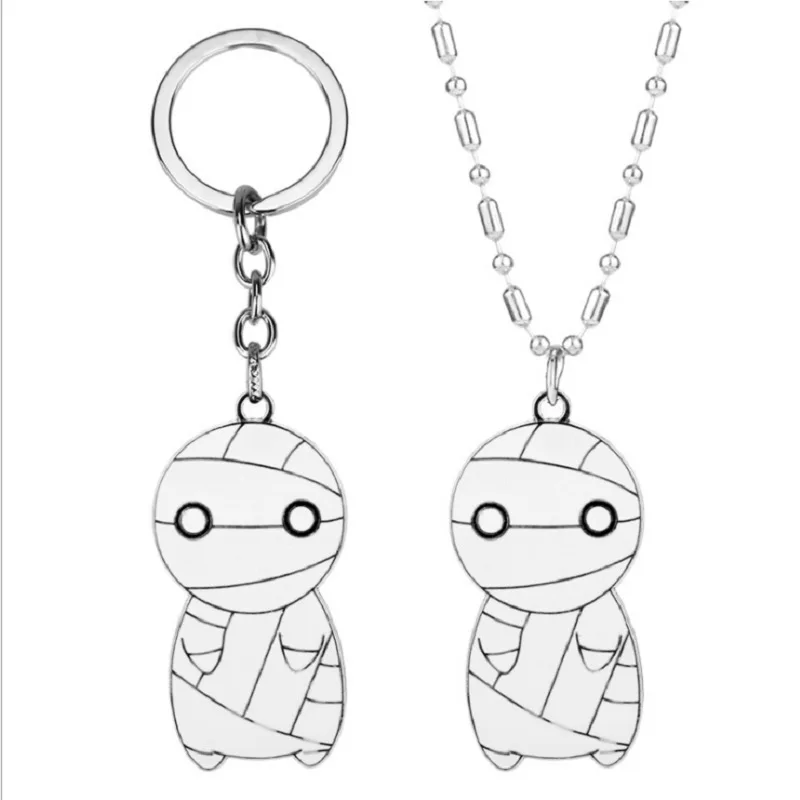 How To Keep A Mummy Keychain Kawaii Mummy Enamel Pendant Keyring Necklace Jewelry Key Holder Accessories Gift