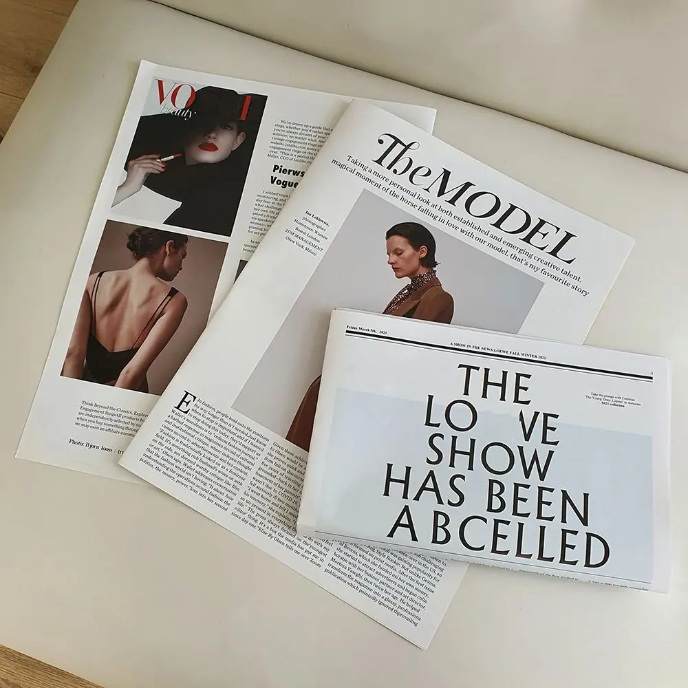 New 1 Sheet Fashion Magazine Style Newspaper Retro Poster