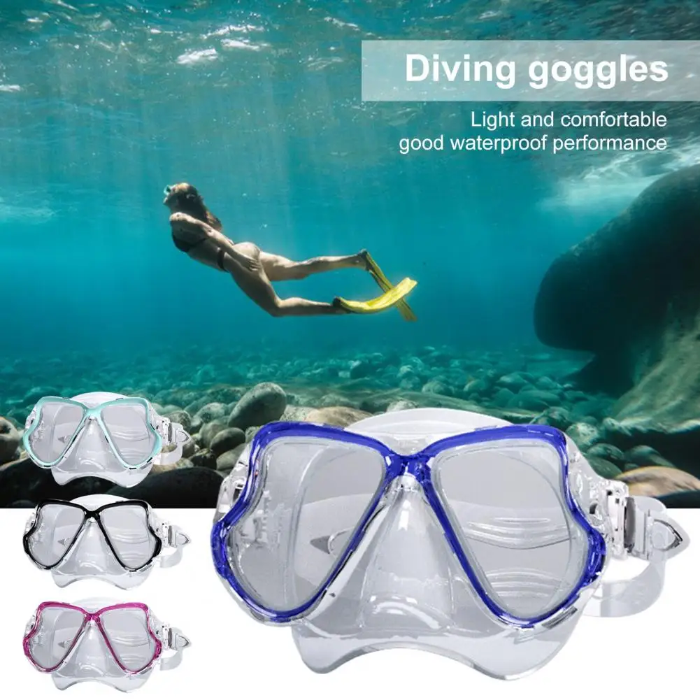 Leak-proof Swim Goggles Premium Adults Diving Goggles with Tempered Glass Adjustable Strap Waterproof Design for Men for Diving leak proof swim goggles premium adults diving goggles with tempered glass adjustable strap waterproof design for men for diving