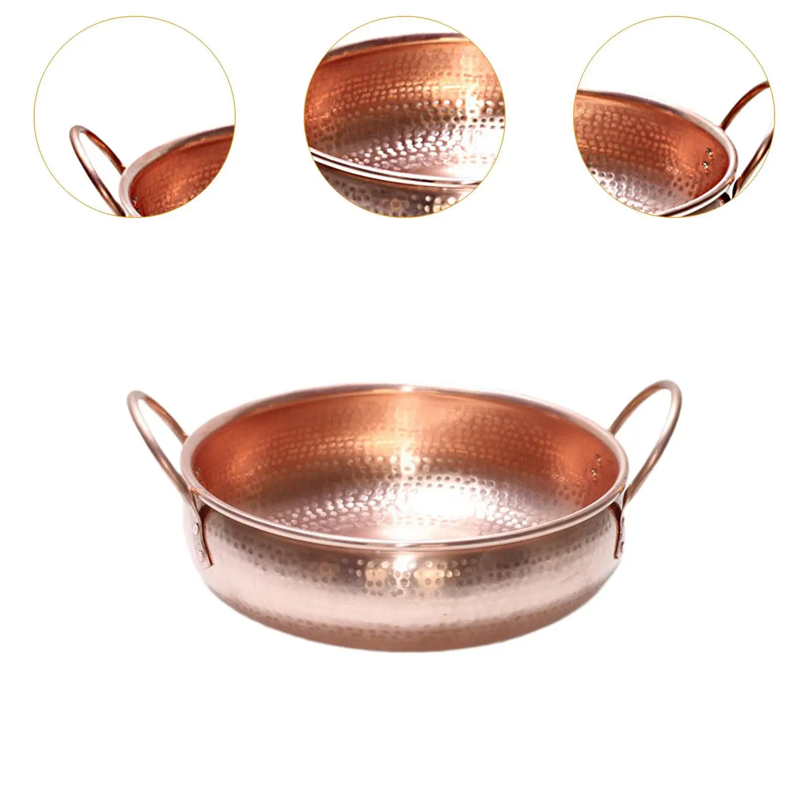 Copper Serving Bowl Hot Pot Pan No Lid Hammered Decorative Copper Cooking Pot Copper Serving Bowl Hot Pot Pan No Lid Hammered Decorative Copper Cooking Pot