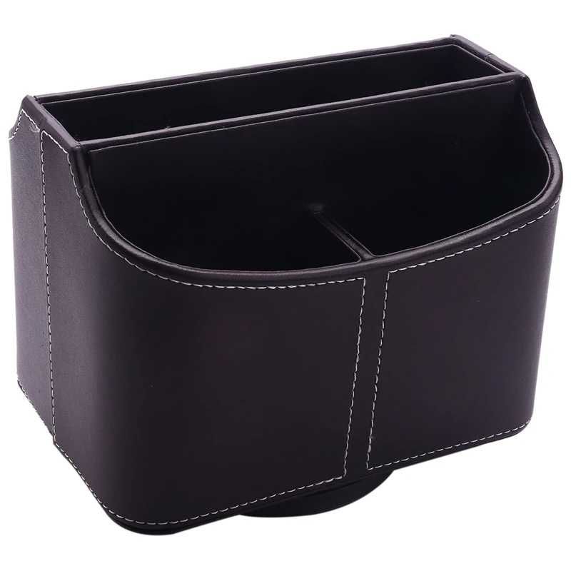 

Держатель для пульта дистанционного управления YO, вращающийся на 360 градусов настольный органайзер, коричневая настольная коробка для хранения