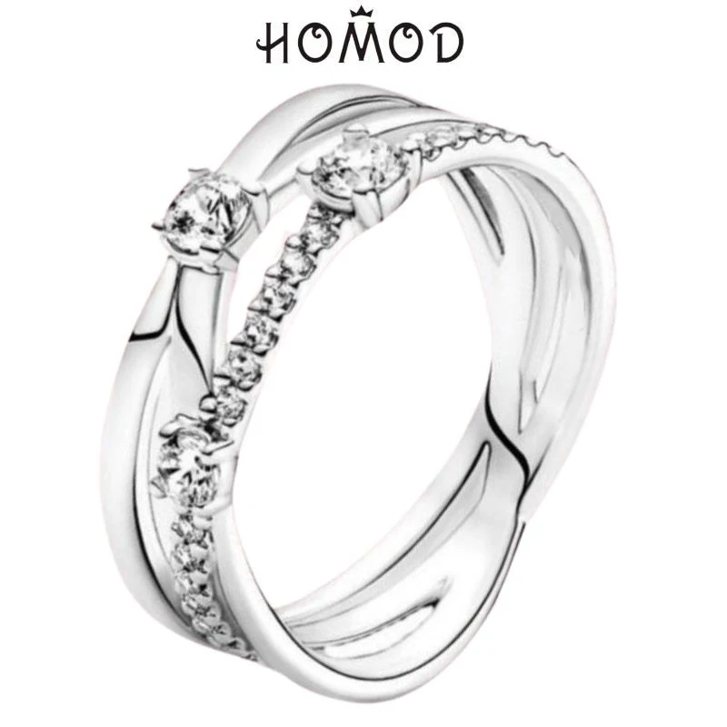 Heart Shape Zirconia Ring Fashion Wedding Jewelry for Woman Heart Female Ring Crystal Crown Brand Jewelry Gift Anillos