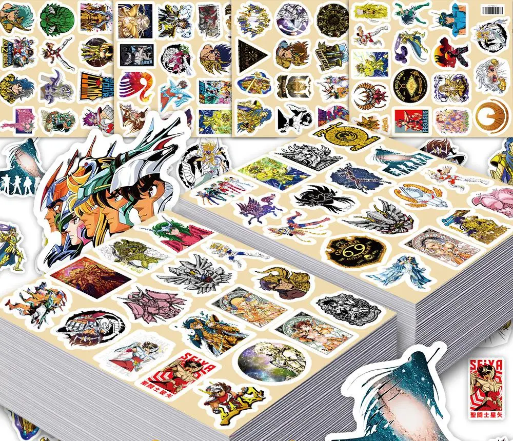 101cs Anime Gold Saint Seiya Graffiti-Aufkleber Cartoon-Krieger-Form Kindheitserinnerungen Laptop Handy DIY Dekoration Aufkleber Spielzeug Geschenk – Detail 1