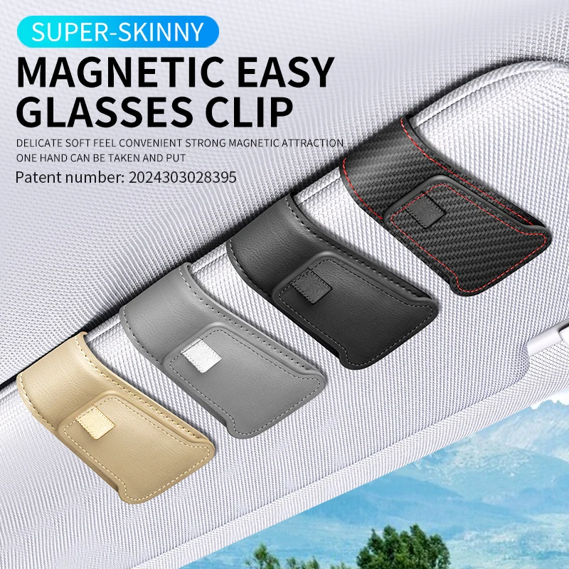 Magnetic Car Visor Multi-Function Glasses & Ticket Holder
