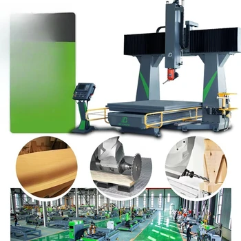 heavy 5 axis cnc wooden router for boat interior mould making and artistic furniture carving projects
