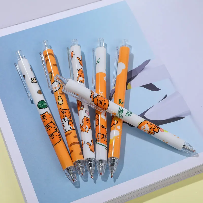 20pcs Cartoon Animal Gel Pens School Supplies 0.5mm Press Writing Pen Students Signature Exam Office Stationery Neutral Pen 6pcs dog pen press type black ink gel pen 0 5mm graffiti writing pens school stationery 732